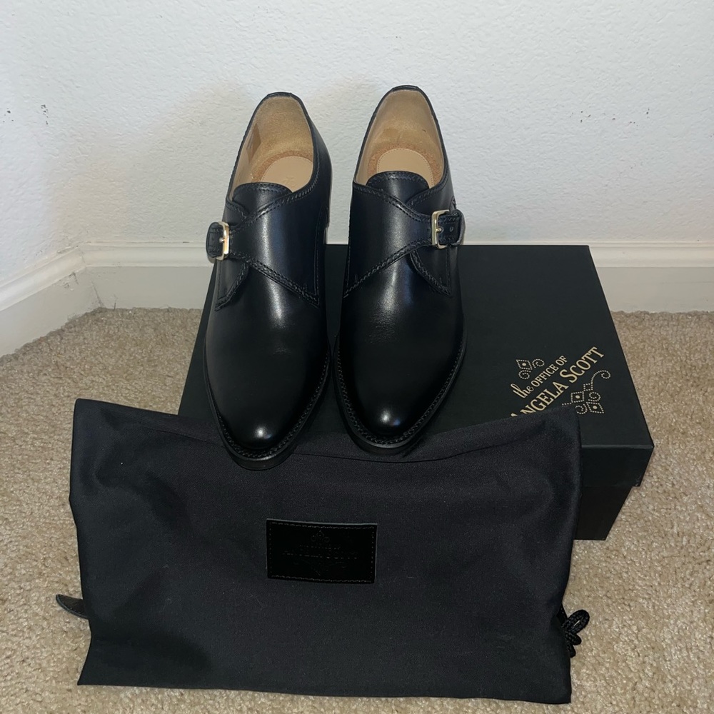 Angela Scott Miss Brooke Monk Strap Loafers size 37
